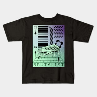 Brutalist Soviet Architecture Poster Art Kids T-Shirt